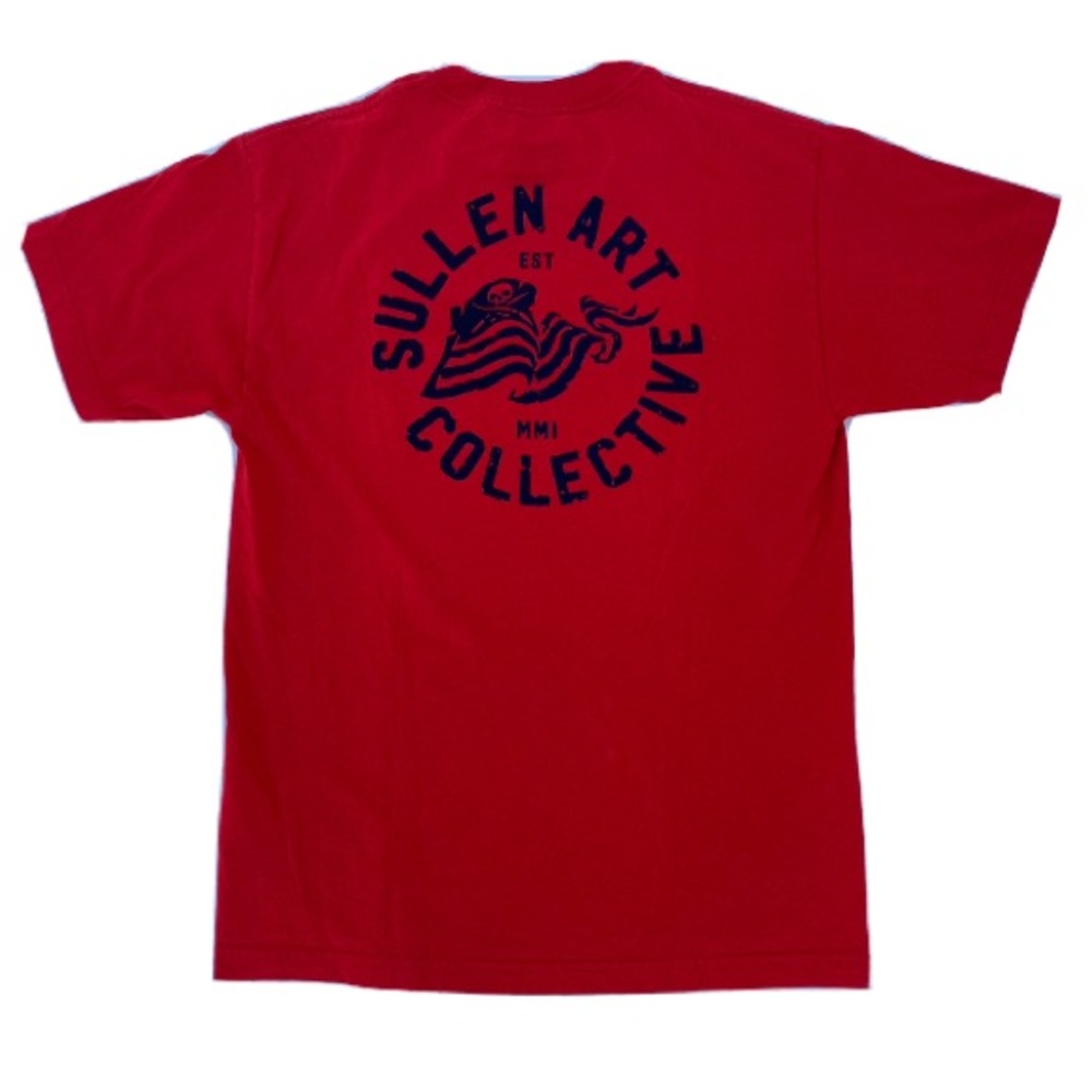 Sullen Art Collective American Flag Logo Red Mens T-Shirt Size Medium